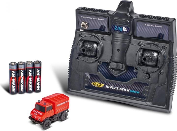 Produktbild Carson MB Unimog U406 Feuerwehr Elektro Brushed 1:87 100%-RTR (RTR Ready-to-Run)