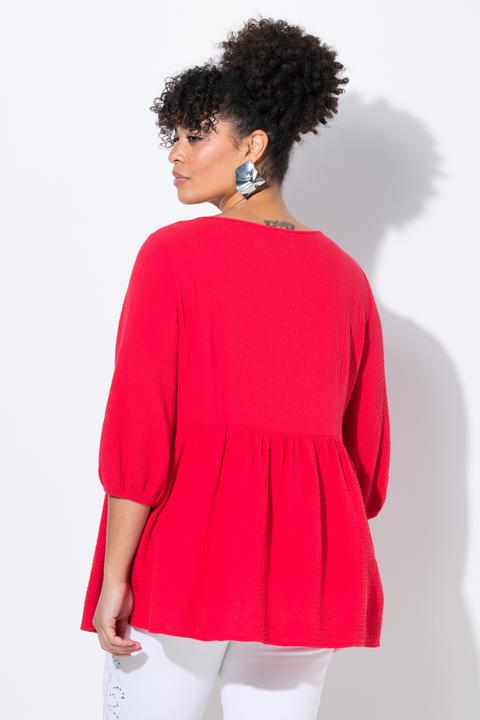 Produktbild Miamoda Bluse, A-Linie, Musselin, Bindebänder, Kräuselnaht (52)