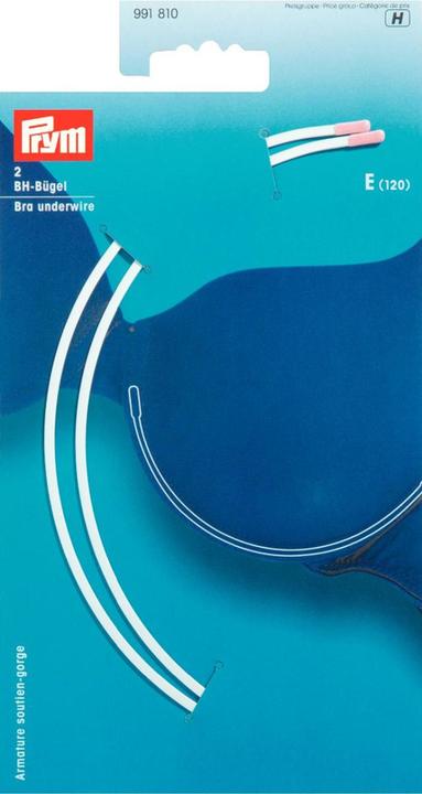 Actual product image Prym Bra underwire, white size E (120), card 2 pcs.