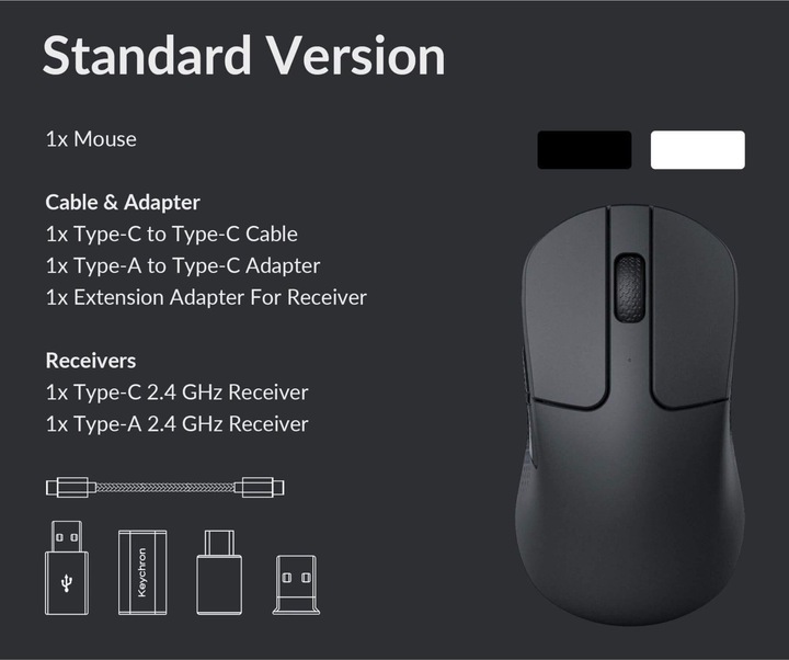Produktbild Keychron M3 Mini (Kabellos, Kabelgebunden)