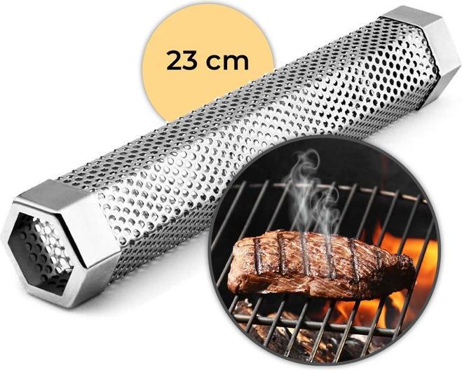 Immagine prodotto Hermex Tubo per affumicatore Tubo per affumicatura Tubo per BBQ Canale per affumicatura Asta per
