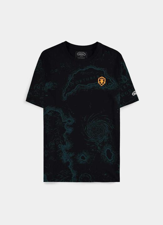 Immagine prodotto Difuzed World of Warcraft - Mappa di Azeroth - Maglietta a maniche corte da uomo - 2XL (XXL)