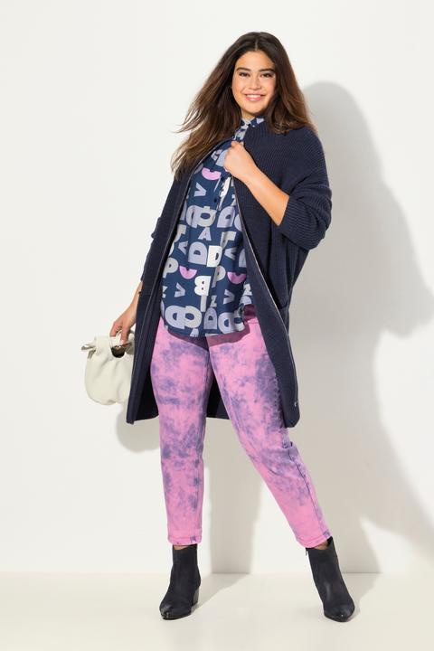 Image du produit Ulla Popken Cardigan long en maille côtelée, coupe oversize et col montant (56)