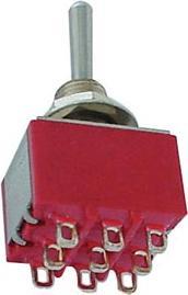 Produktbild Velleman Vertical Toggle Switch 3Pdt On-On