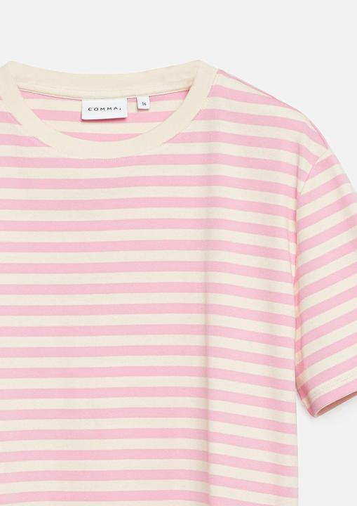 Produktbild Comma Basic Fit T-Shirt mit garngefärbten Streifen (42)