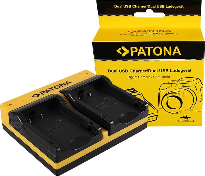 Immagine prodotto Patona Caricabatterie doppio per Pentax D-LI109 K K2 K-2 K30 K50 K-50 K500 K-500 KR incluso cavo micro-USB (Caricabatterie per fotocamere)