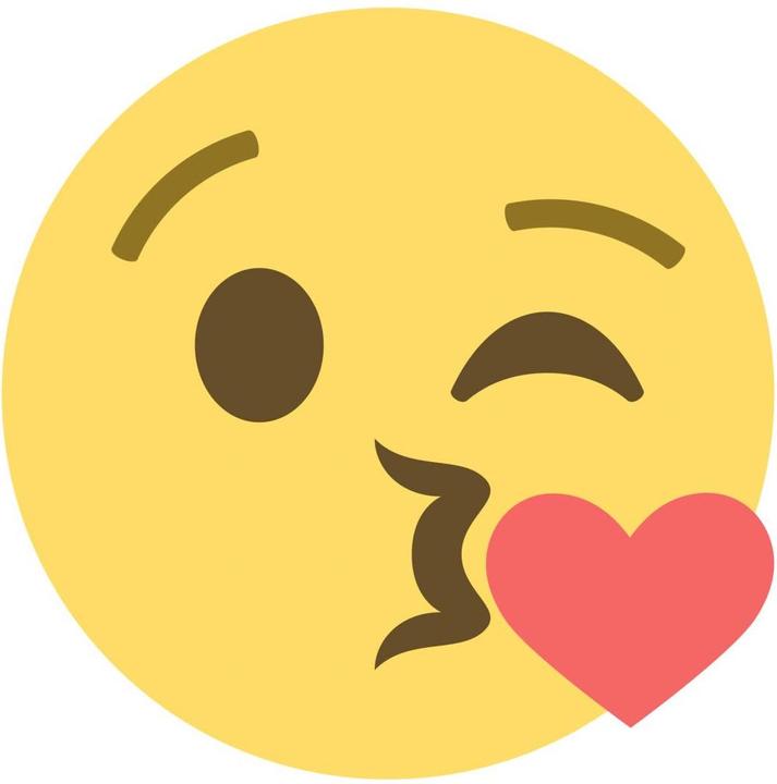 Actual product image Emojione Emoji Throwing A Kiss (100 x 100 cm)