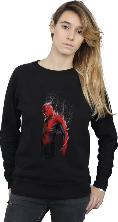 Actual product image Womens/Ladies Spider-Man Web Wrap Sweatshirt (S)