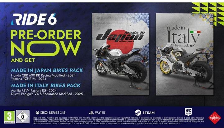 Produktbild Milestone RIDE 6 (PS5)