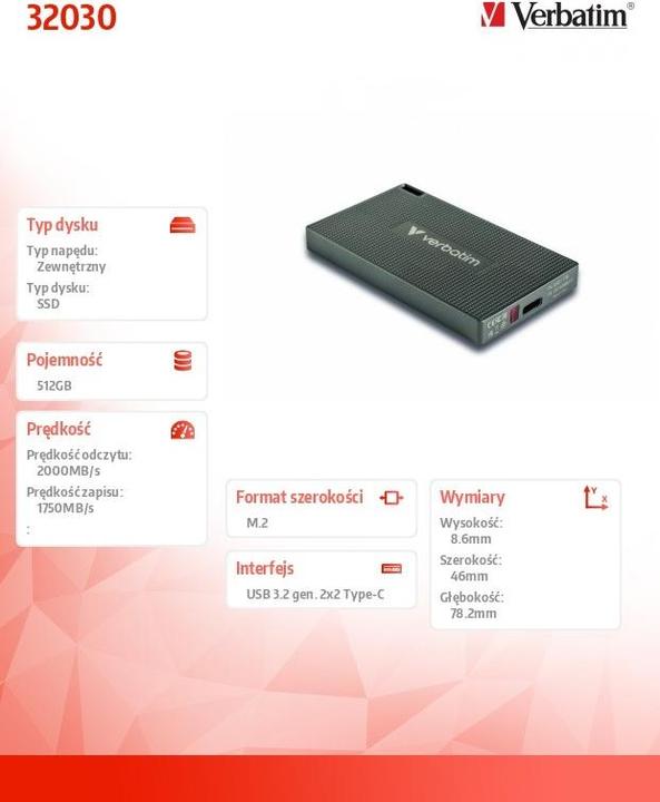 Actual product image Verbatim Metal Mini (0.51 TB)