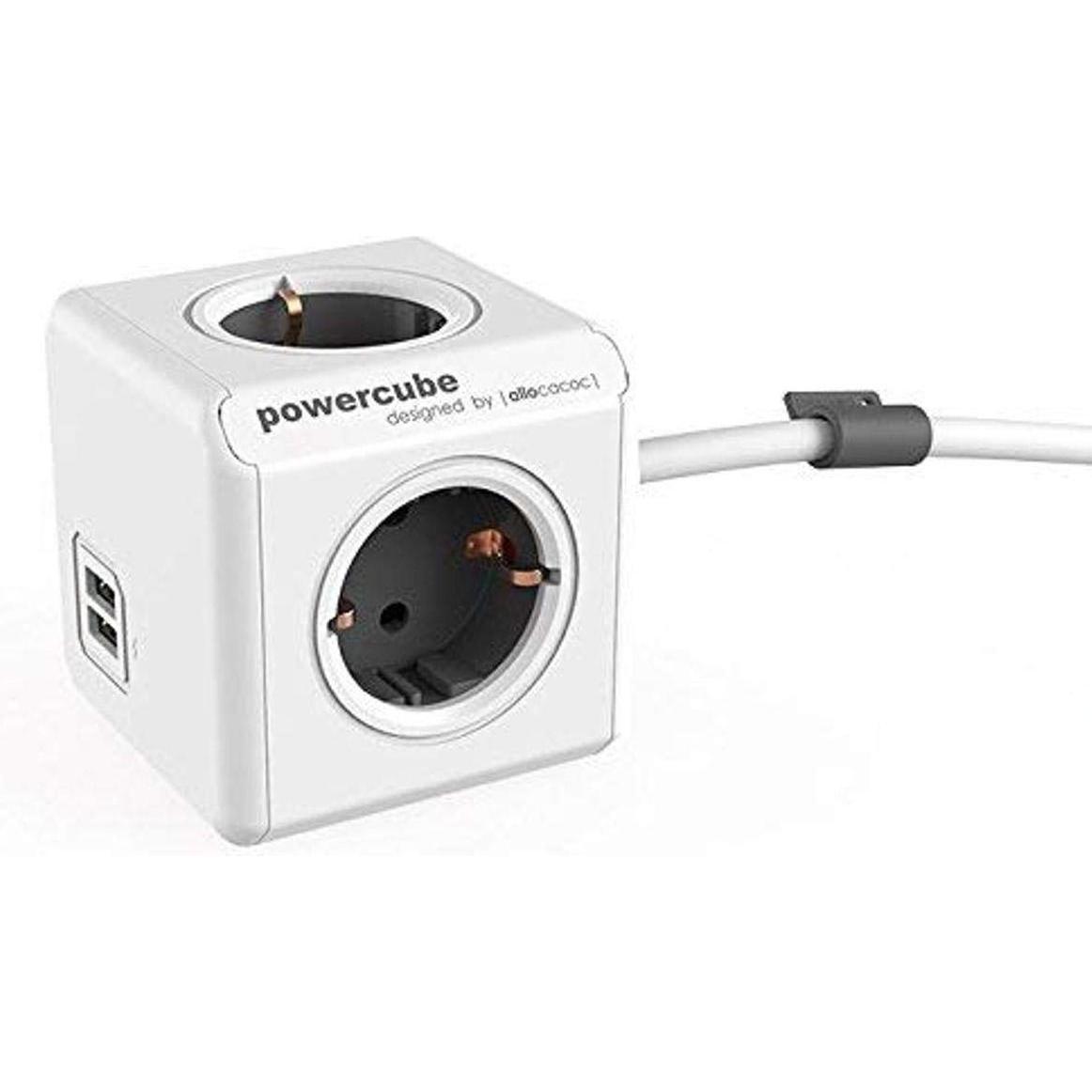 Allocacoc, Steckdosenleiste, PowerCube Erweitert (6 x, USB-A, 1.50 m)