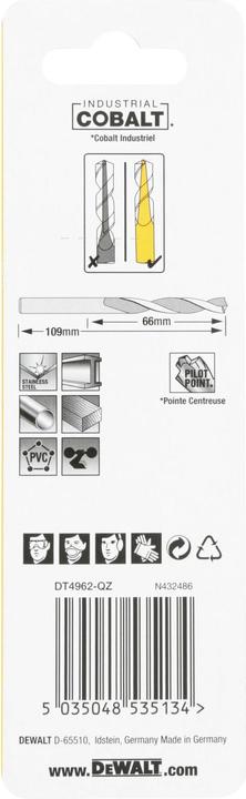 Actual product image DeWalt Metal drill (7.5 millimetres)
