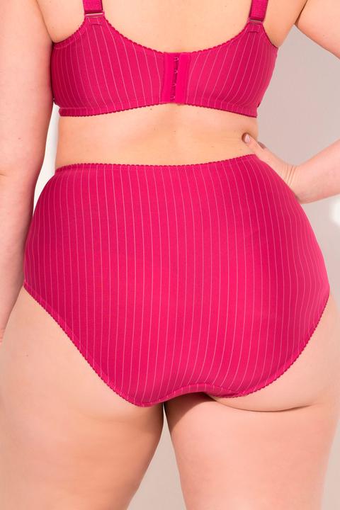 Actual product image Ulla Popken 2 Pack of Stretch Microfiber Brief Panties - Pinstripe (60)