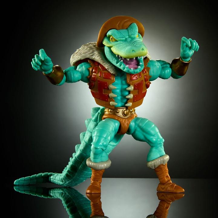 Actual product image Mattel MOTU x TMNT: Turtles of Grayskull Deluxe Action Figure Leatherhead 14 cm