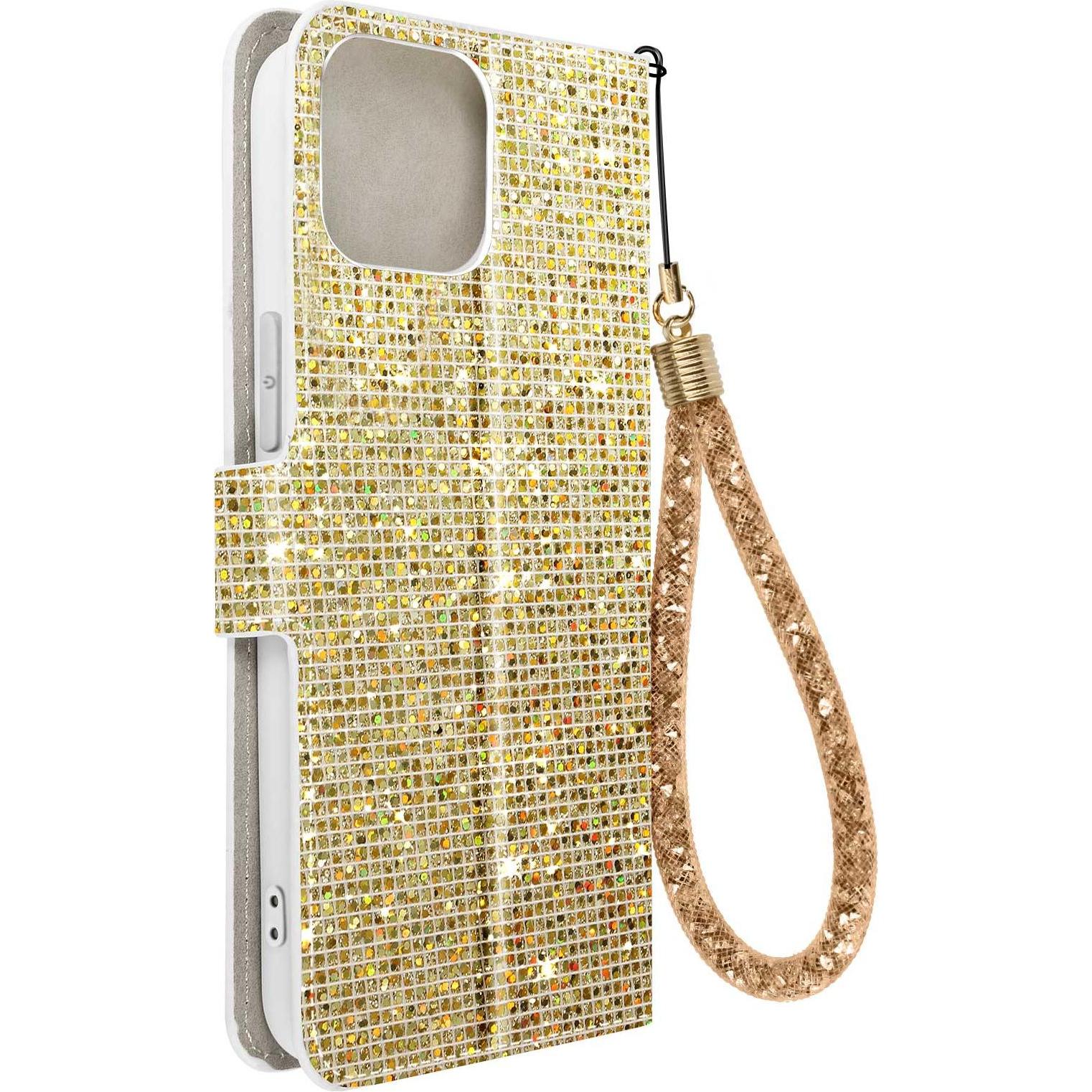 Avizar Disco Glam Edition Series (Apple iPhone 15 Plus), Smartphone Hülle, Gelb