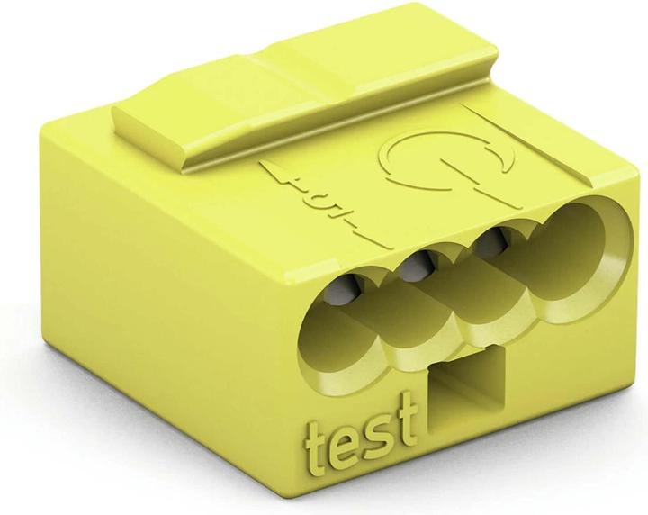 Actual product image Wago plug-in terminal Micro-Wago 4-fold yellow