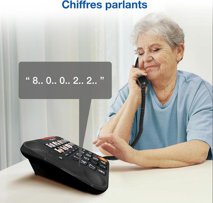 Actual product image VTech Corded Phone with Large Keys and Answering Machine