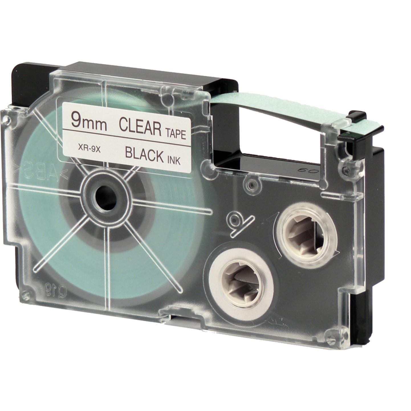 Casio, Beschriftungsband, Schriftband XR (0.90 cm, Schwarz, Transparent)