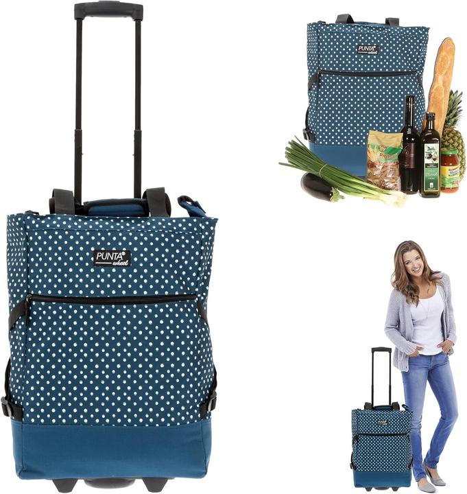 Actual product image Punta Wheel Einkaufstrolley faltbar mit Thermo-Kühltasche (35L)