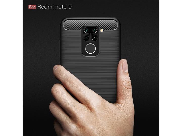 Produktbild Screenguard Xiaomi Redmi Note 9 Hülle Carbon Brushed Soft TPU (Xiaomi Redmi Note 9)