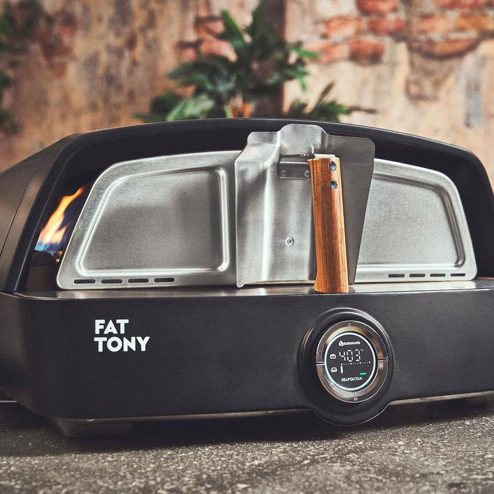 Actual product image Burnhard Outdoor Gas-Pizzaofen FAT TONY, 450 °C – 650 °C, 8 kW (62,5x57,5x28,5cm) inkl. Pizzastein (Pizza oven gas)