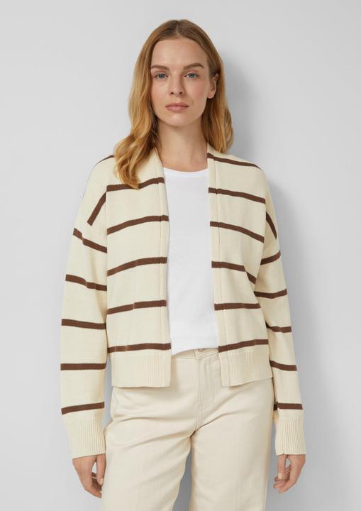 Produktbild s.Oliver Strickjacke Gestreifter Cardigan aus Baumwollmix (48)