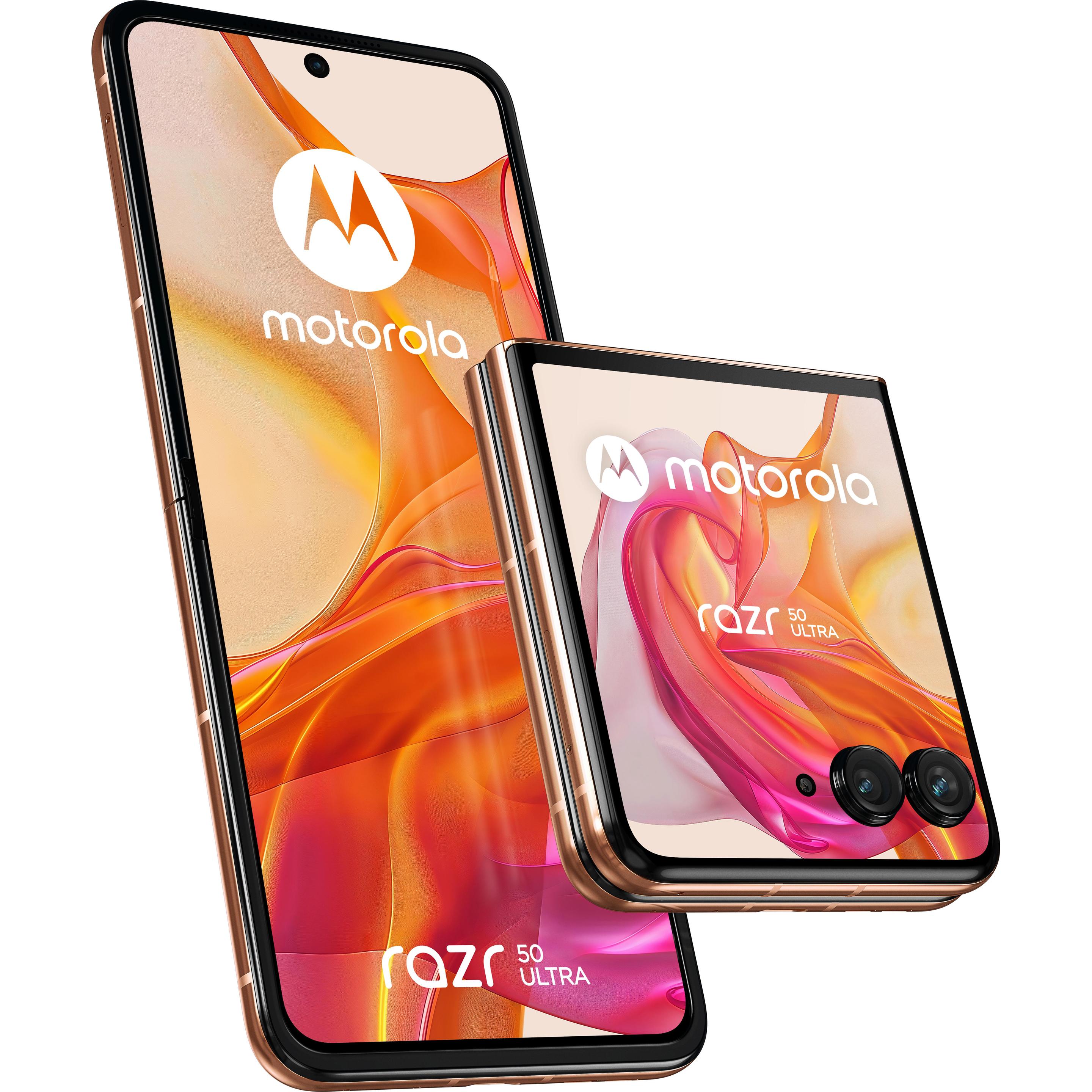 Thumbnail - Motorola Razr 50 Ultra (512 GB, Peach Fuzz, 6.90", SIM + eSIM, 50 Mpx, 5G), Smartphone, Grün