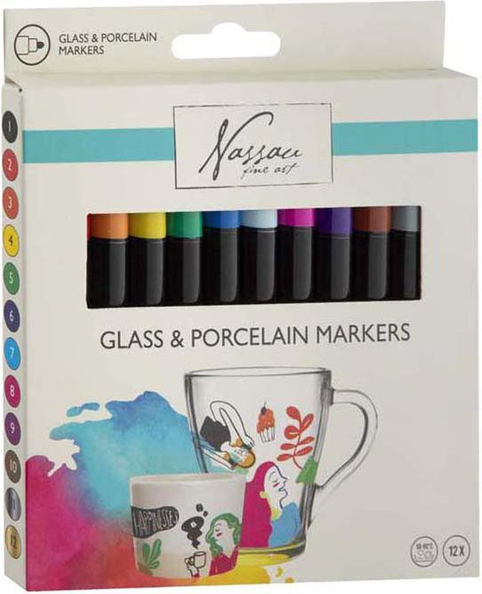 Produktbild Grafix Filzstifte Glas und Porzellan 12 Stück (12x)