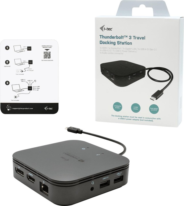 Actual product image i-tec Tb3traveldockpd (Thunderbolt, 2 Ports)