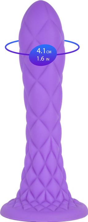 Actual product image Silexd Dreamy Dildo Fantasy Flüssigsilikon Thermoreaktiv Violett 18,5 Cm
