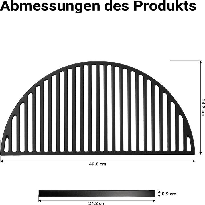 Image du produit Wiltec Gusseisen Grillrost 49,8x24,3x0,9cm Grill Rost Grillzubehör BBQ Gussrost