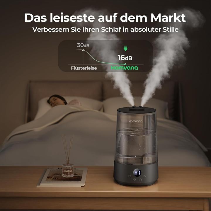 Produktbild Homvana 3-in-1 Luftbefeuchter 3.6L mit SilentSpray Tech (35 m²)