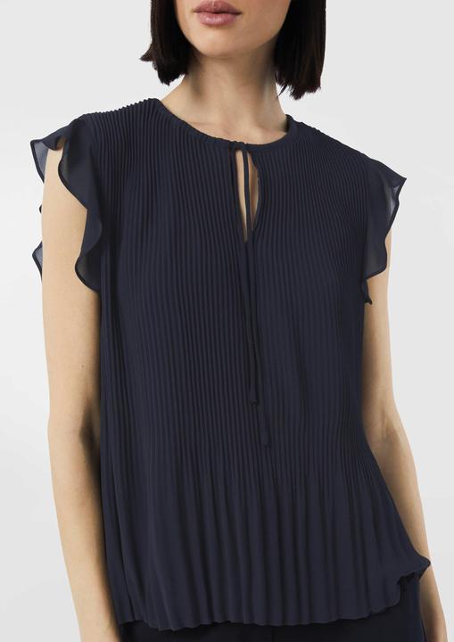 Image du produit Comma Bluse Plissierte Bluse mit Bindedetail und Volants (34)