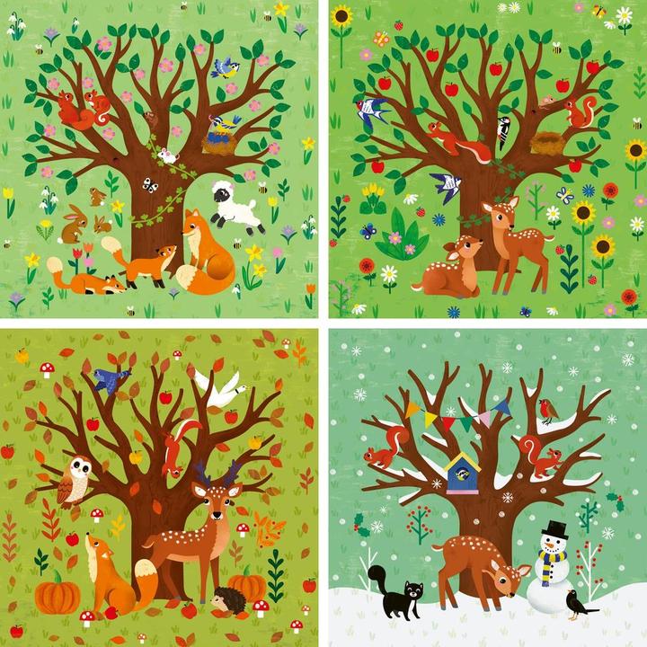 Produktbild Ravensburger Puzzle UP! Vier Jahreszeiten von, 12004002 - 4 konturgeformte Puzzles mit 12, 16, 20 (12 Teile)