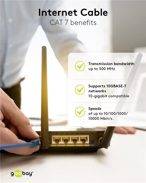 Image du produit Goobay Netzwerkkabel (S/FTP, CAT7, 5 m)