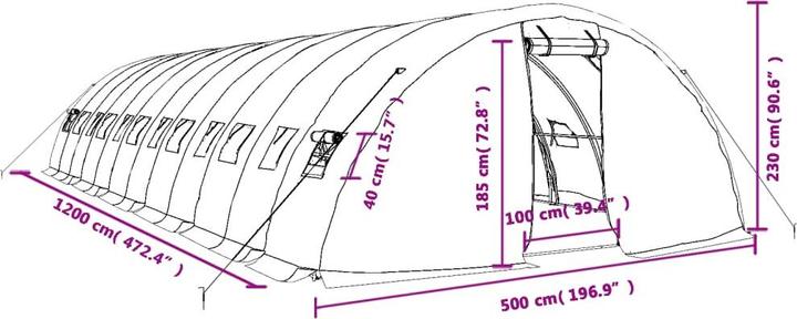 Produktbild vidaXL Gewächshaus