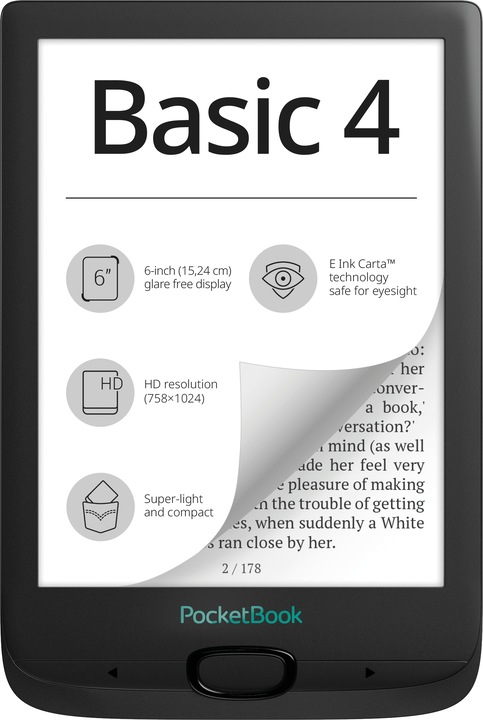 Actual product image PocketBook Basic 4 (5.98", Black)