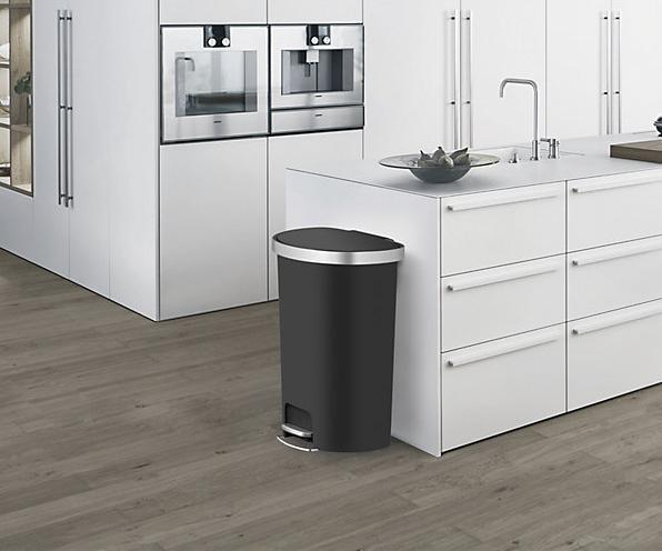 Image du produit EKO Poubelle à pédale Hana mi-ronde, capacité 55 l, l x h x p 365 x 670 x 480 mm (55 l)