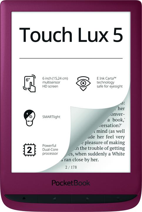 Produktbild PocketBook Touch Lux 5 (6", 8 GB, Ruby Red)