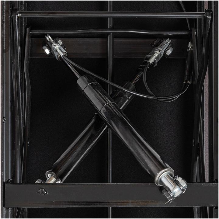 Actual product image Stagg PBH 390 BKM VBK - Piano bench, hydraulic, mat zwart, met zwart fluwelen zitting - zwart