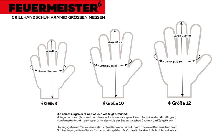 Produktbild Feuermeister Grillhandschuhe Gr.12 (Baumwolle, Polyester, Aramide)