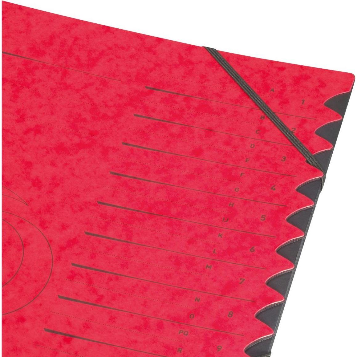 Thumbnail - Herlitz, Mappe, Ordnungsmappe easyorga, A4, Karton, 12 Fächer, rot Colorspan-Karton, 355 g-qm, innen schwarzer Manil (A4...