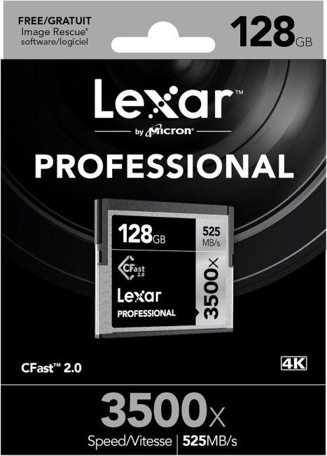 Produktbild Lexar Professional CFast 3500x R:525MB/s W:445MB/s (128 GB, CFast 2.0, UHS-II)