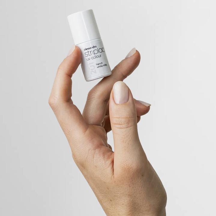 Actual product image Alessandro International Striplac UV Colour French White Milky 6.5 ml (201 French White Milky, UV gel varnish)