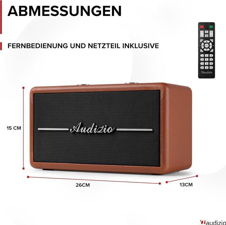 Image du produit Audizio Radio Retro (DAB+ DAB, FM, Bluetooth)