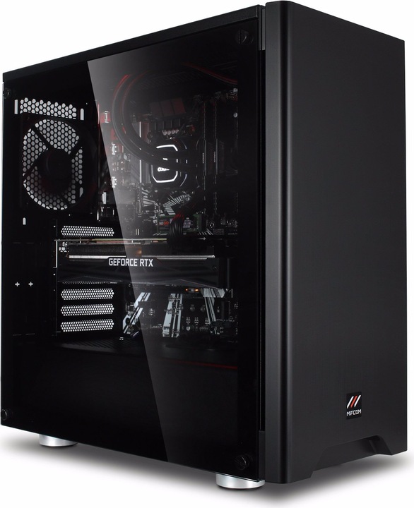 Produktbild Mifcom Savage RTX2080Ti Core i7 (Intel Core i7-9700K, 16 GB, 500 GB, GeForce RTX 2080 Ti)