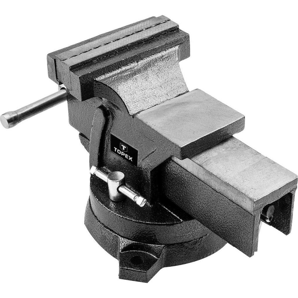 Thumbnail - Topex, Schraubstock + Zwinge, Drehspanner mit Amboss 125mm 07A212