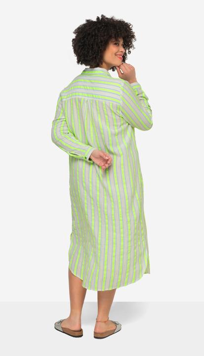 Produktbild Angel of Style Hemdblusen-Midikleid, Streifen, Hemdkragen, 3/4-Ärmel (46)
