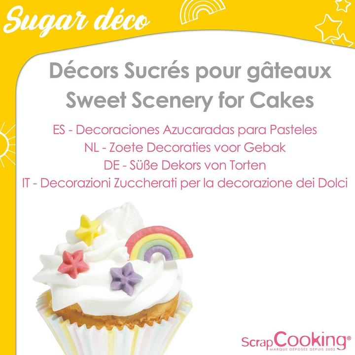 Actual product image ScrapCooking Sugar decorations - Rainbow (10 pcs) (10 pcs.)