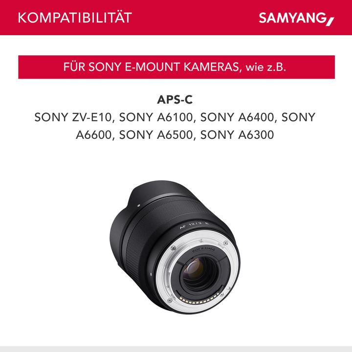 Actual product image Samyang AF 12mm f/2.0 Sony E-Mount (Sony E, APS-C / DX)